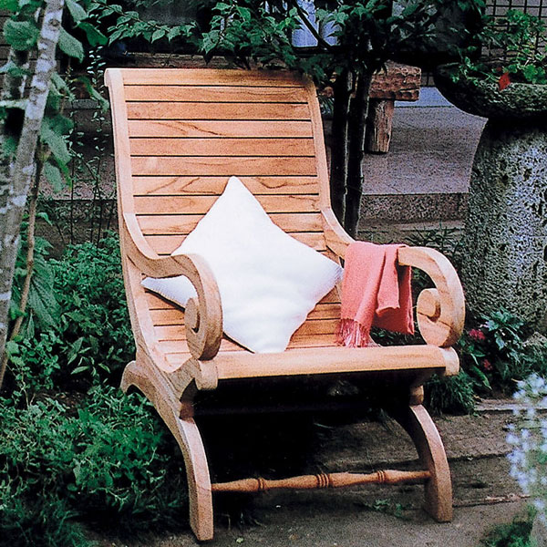 楽天市場】ガーデンチェア アームチェア 高級 チーク材 木製 ガーデン