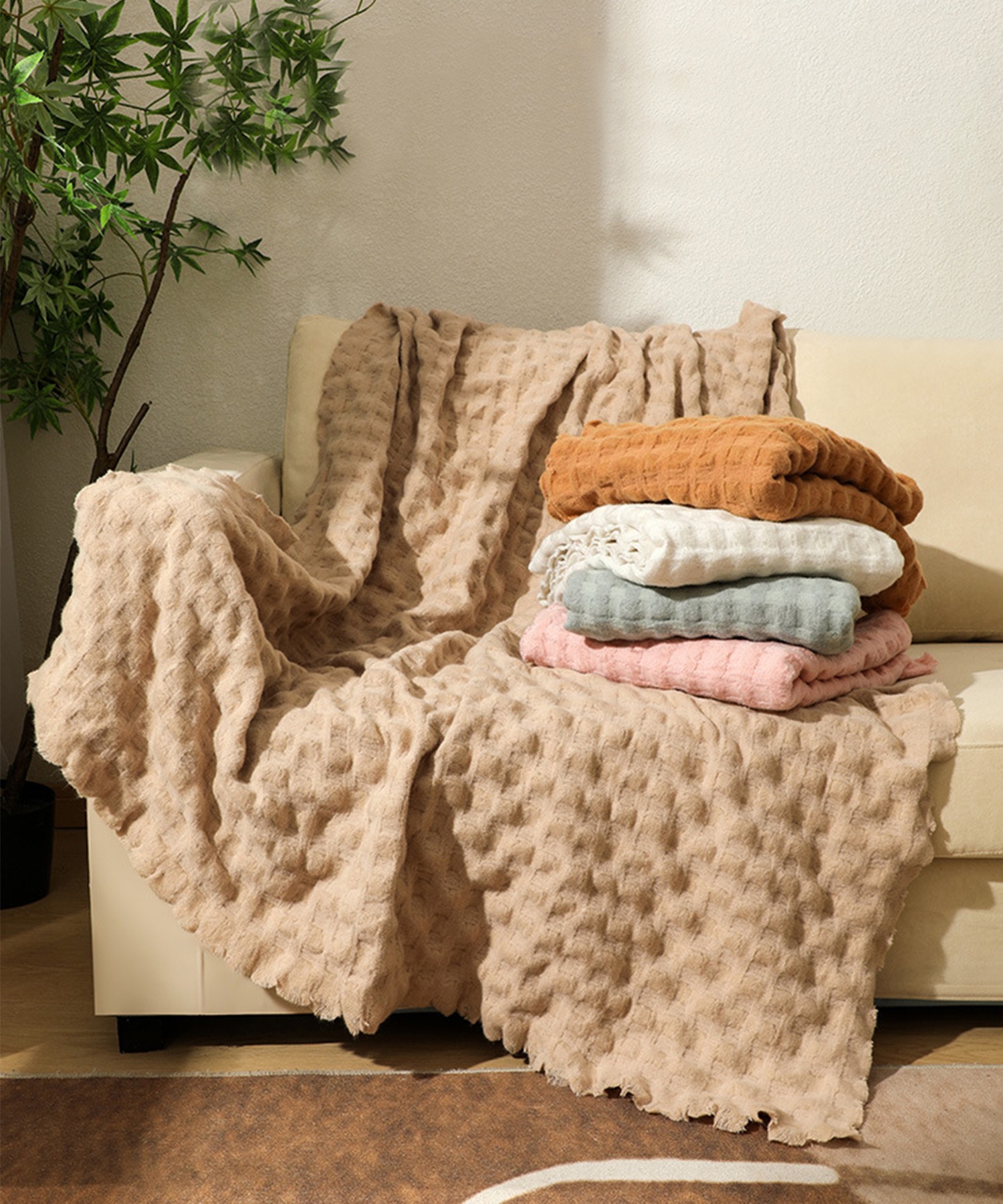 楽天市場】ブランケット マルチカバー モダン ラグ おしゃれ