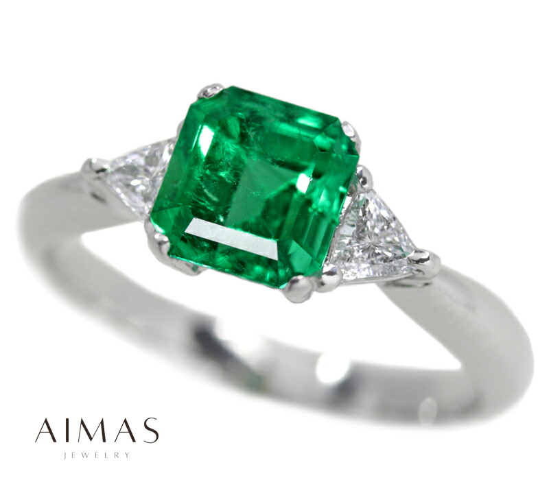 楽天市場】コロンビア産エメラルド 1.33ct リング 13号 PT900 プラチナ