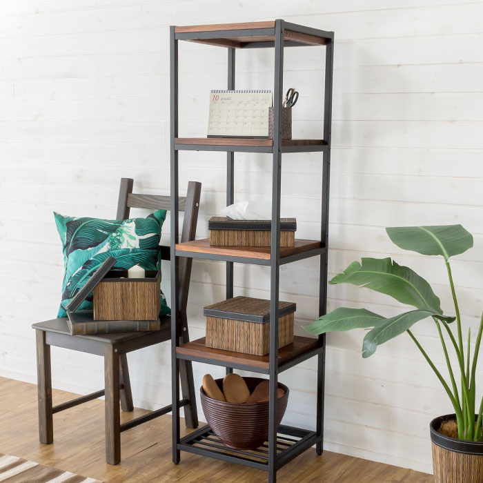 楽天市場】アイアンフレームの5段シェルフ タバス TABAS シェルフ