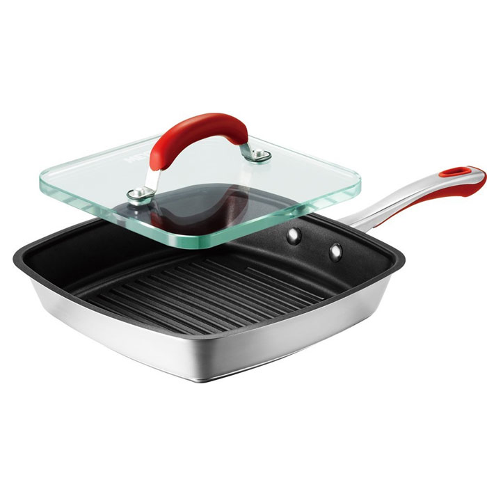 楽天市場】マイヤー パーフェクト グリルパン 24cm (グリルプレス付き