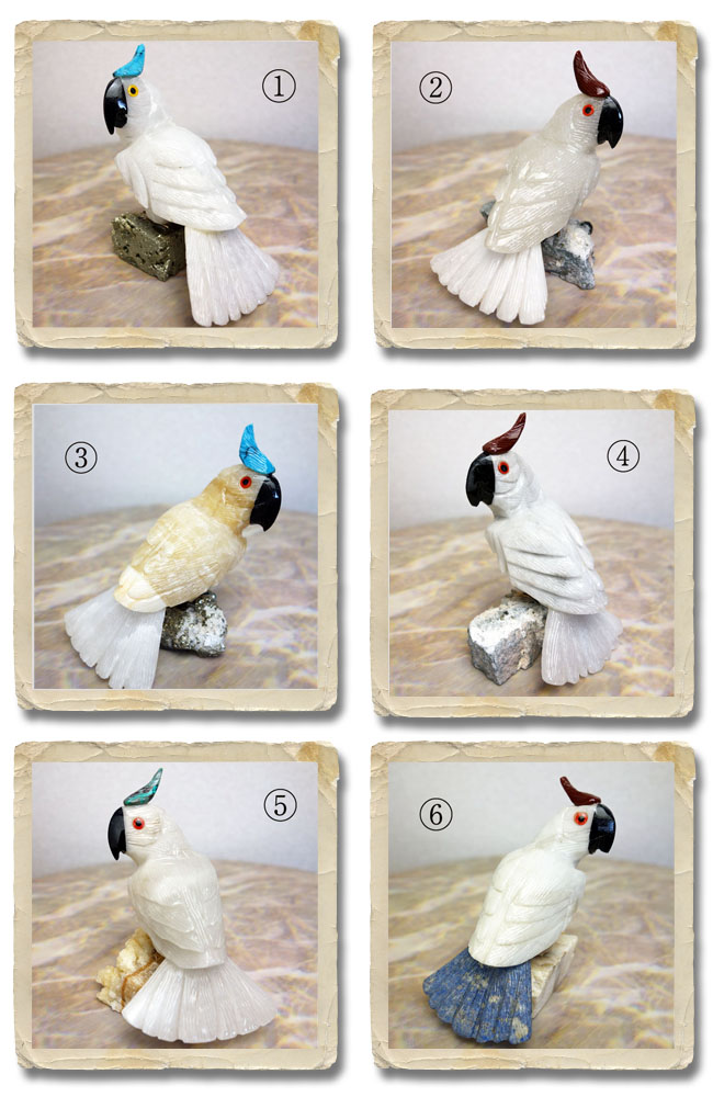 楽天市場】天然石 手彫り鳥 おうむ オブジェ インテリア オブジェ 置物