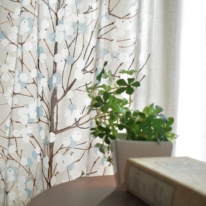 楽天市場】北欧カーテン マリメッコ ルミマルヤ グレー オーダー