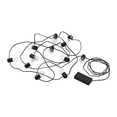 楽天市場】IKEA イケア LEDライトチェーン 全12球 室内用 電池式