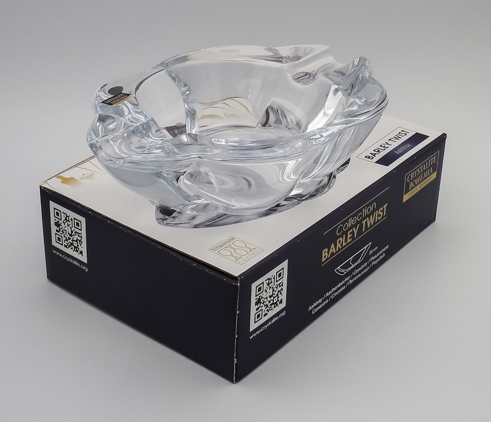 楽天市場】ボヘミアングラス クリスタル 灰皿 BRLEY TWIST