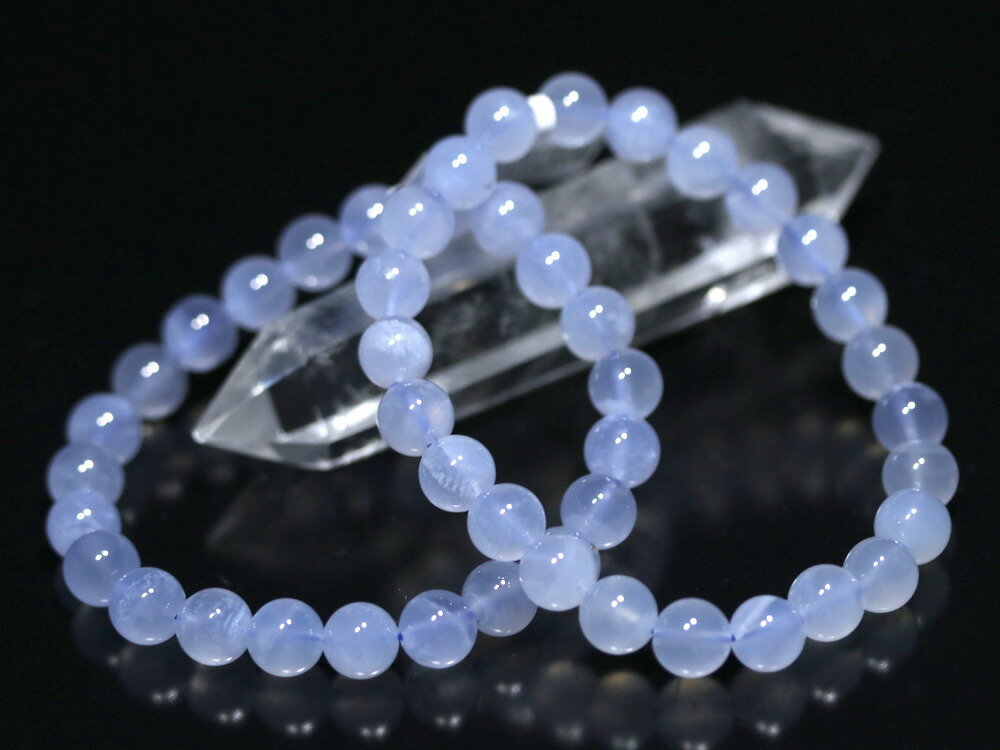 楽天市場】☆高品質☆【ブレスレット】天然ブルーカルセドニー (3A