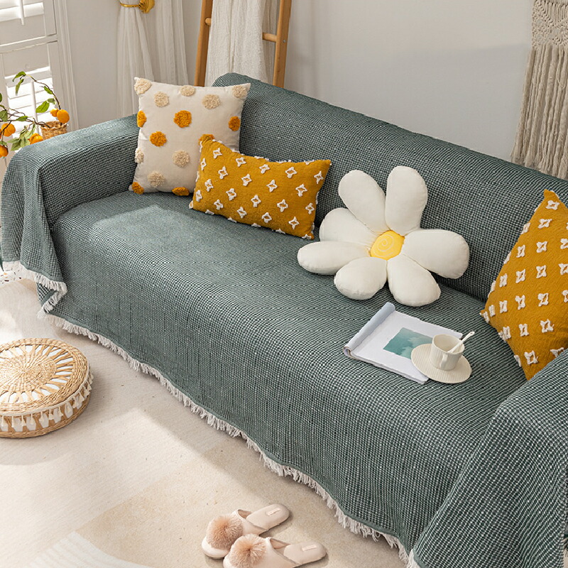 楽天市場】マルチカバー 大判 フリークロス フリンジ付きブランケット