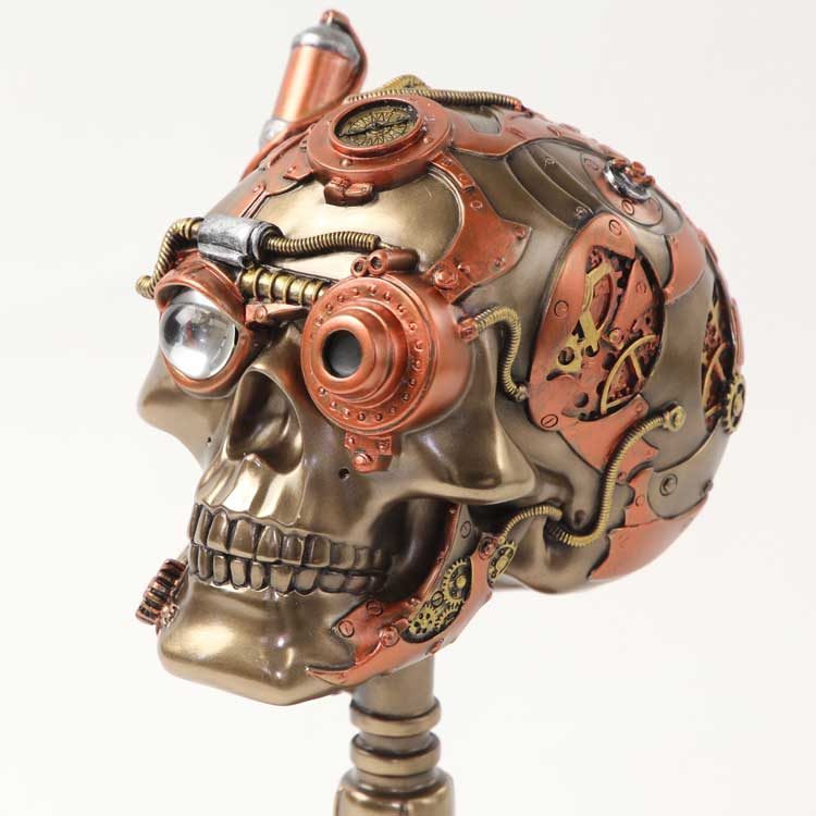 楽天市場】【在庫限り！売り尽くしSALE】スカル 置物 ブロンズ像