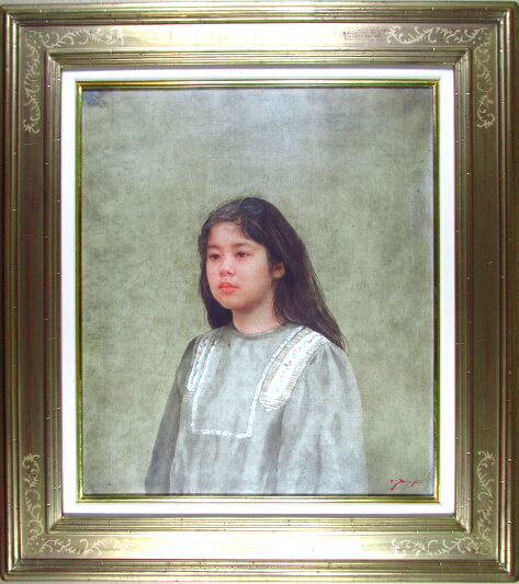 楽天市場】藤井勉 少女 油彩10号 1988年 : ギャラリーダッドアート