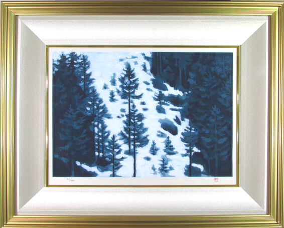 楽天市場】東山魁夷 木版画 雪の後 1982年 生前作 東山魁夷本人