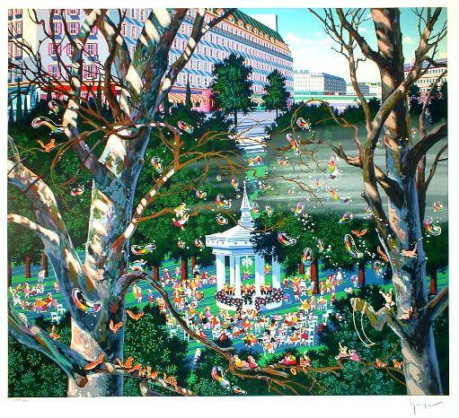 楽天市場】ヒロヤマガタ シルクスクリーン 1995 子供達の音楽会