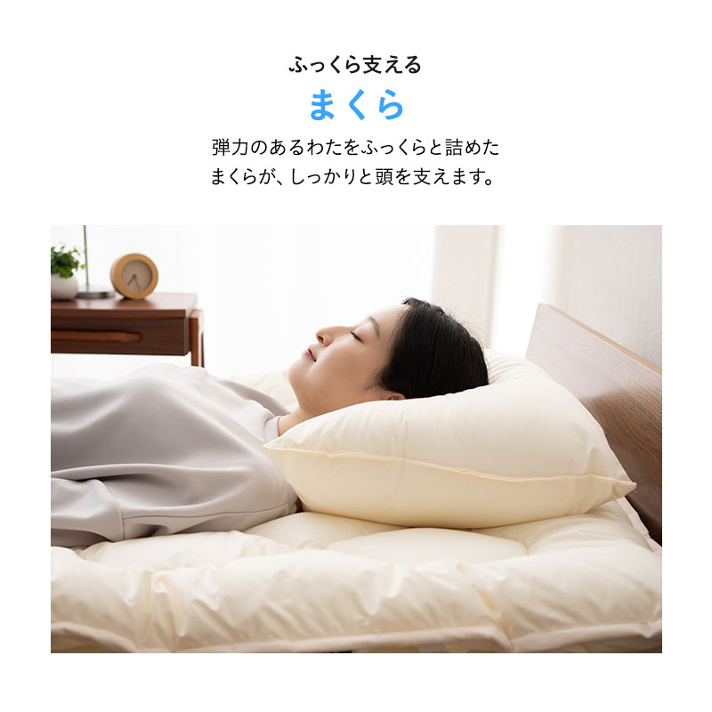 楽天市場】日本製 洗える布団セット シングル ベッド用布団3点セット