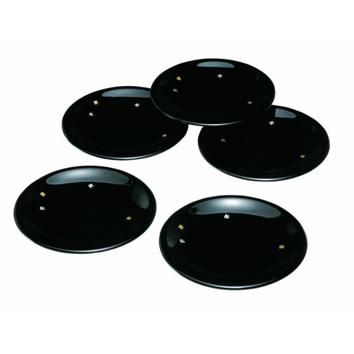 楽天市場】【ふるさと納税】5.0寸 銘々皿 黒 千鳥 (5枚組)【YG111