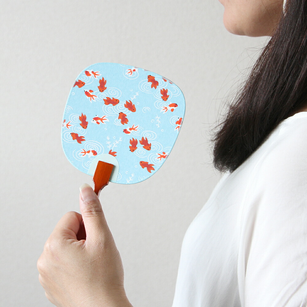 楽天市場】豆うちわ 金魚 緑 水色 塩見団扇 都うちわ ミニうちわ 京