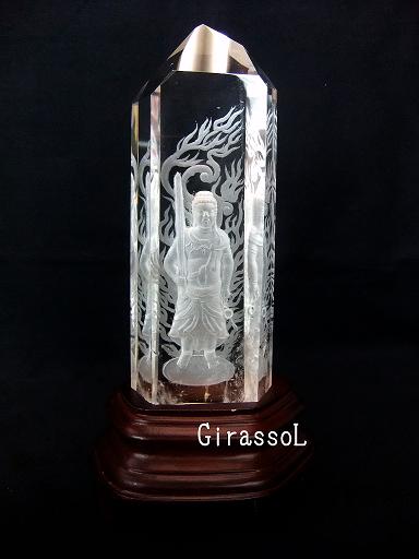 楽天市場】彫刻不動明王ポイント水晶 【台付き】 : GirassoL