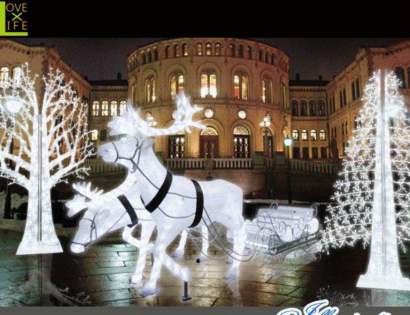 楽天市場】イルミネーション LED クリスタルグロー トナカイソリ