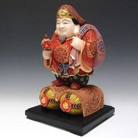 楽天市場】木彫り 仏像 彩色大黒天 立像 高さ34cm 楠製 大黒様 置物