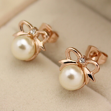 楽天市場】ピアス レディース 1ペア(2個) 淡水真珠 パール K18 18金GP