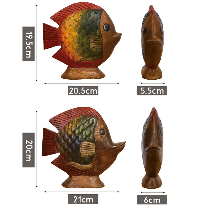 楽天市場】アジアン雑貨 オブジェ 熱帯魚 / タイ ハンドメイド 動物