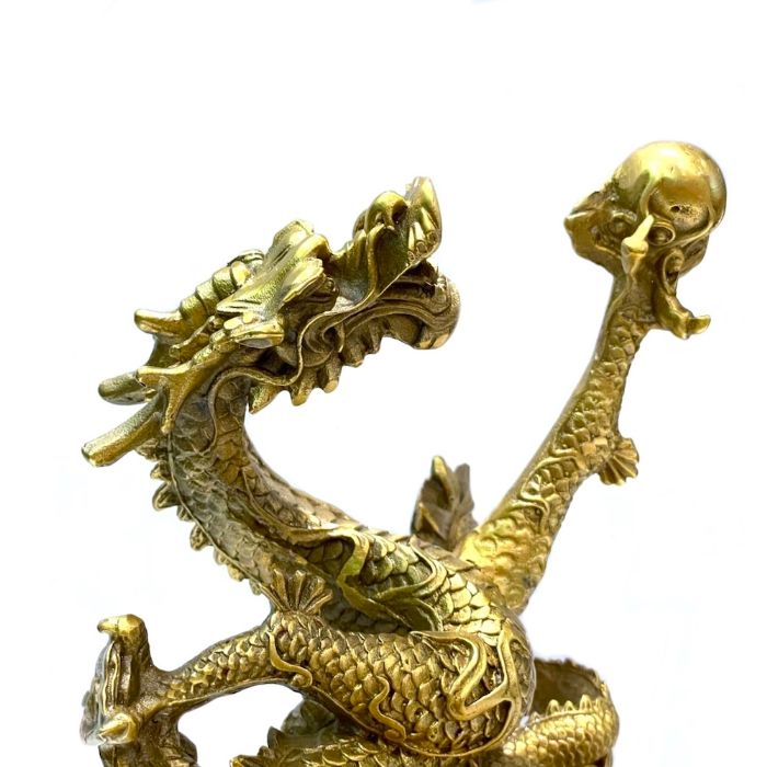 楽天市場】真鍮製 黄銅 オブジェ 昇龍 珠持ち ドラゴン 竜 五爪 5本爪