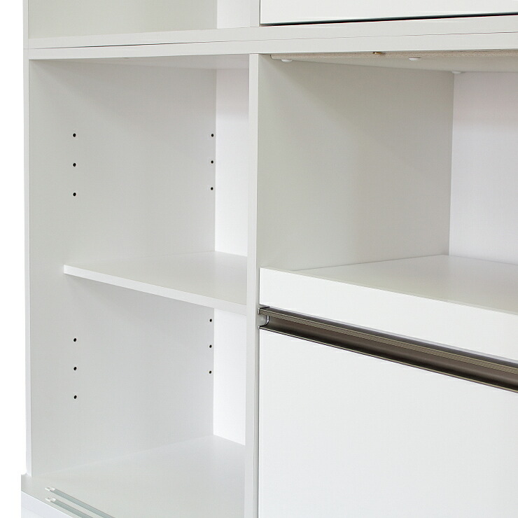 楽天市場】【設置無料】食器棚 完成品 約幅120cm ホワイト 白 引き戸