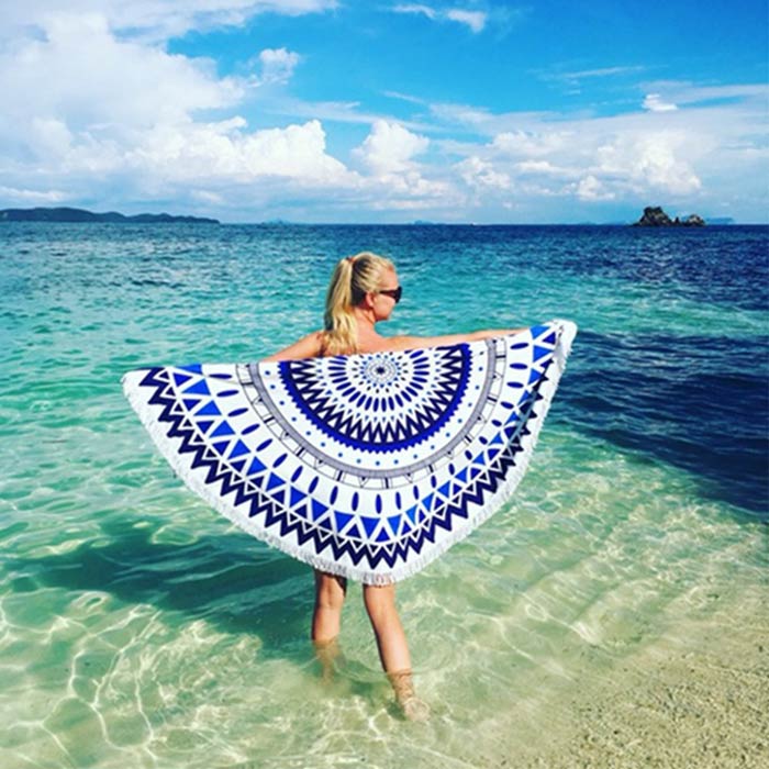 楽天市場】【全品11%OFF！22H限定】【楽天1位】ラウンドビーチタオル