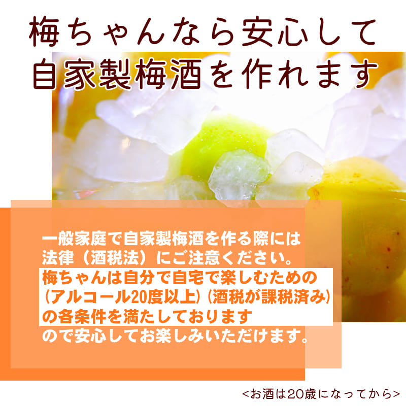 楽天市場】【楽天1位6冠】＼果実酒用 清酒／漬ける 梅ちゃん 1800ml