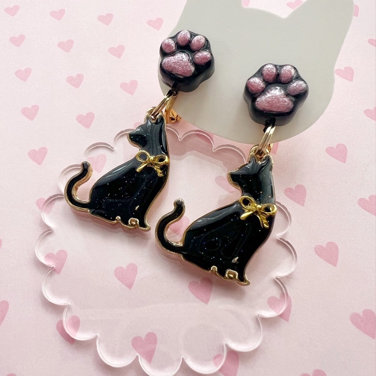 楽天市場】【セッティング台】猫のチャーム デコ土台 レジン土台