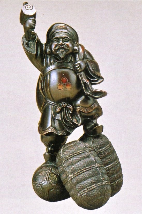 楽天市場】大黒様の置物 三俵大黒12号 高岡銅器 大黒様の置物 : 美術