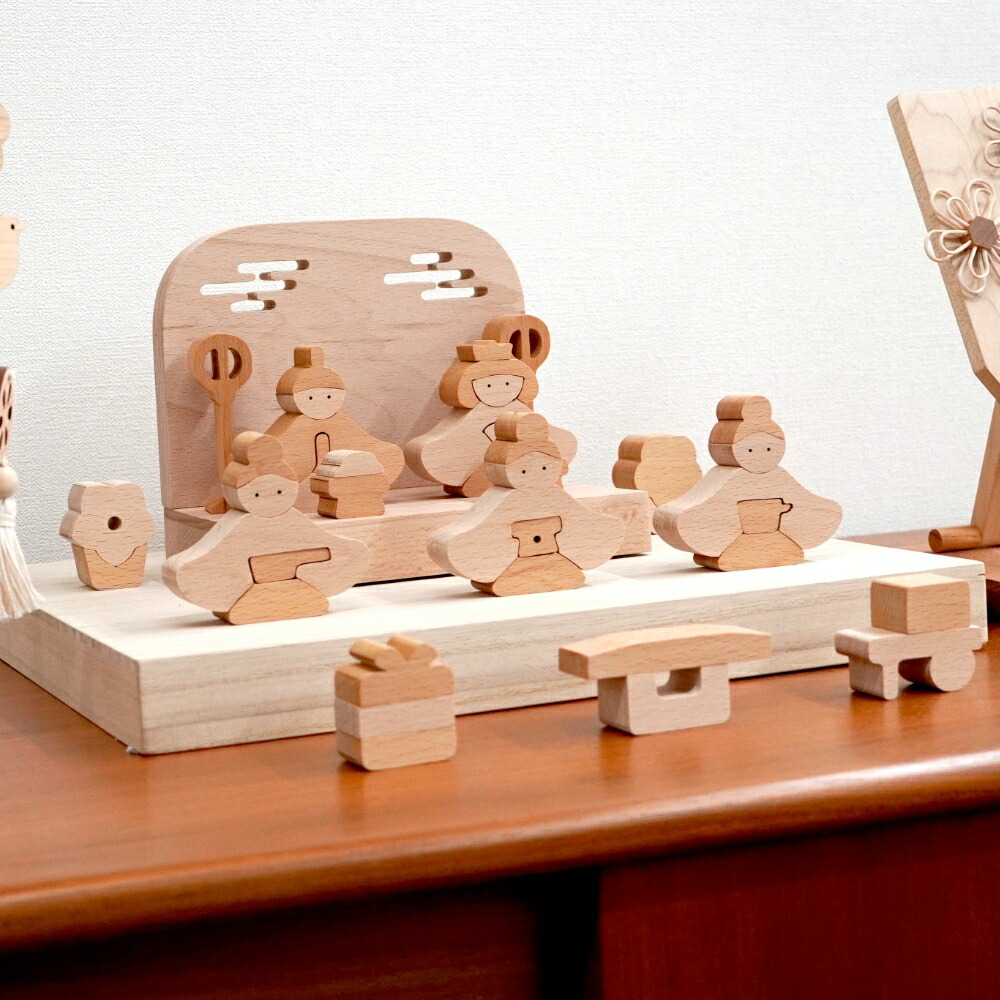 楽天市場】【ひな祭りに間に合う】 雛人形 木製 おしゃれ コンパクト