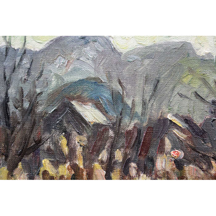 楽天市場】絵画 富樫正雄 油絵・油彩画 『晩秋の手稲山』 山 風景