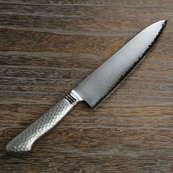 楽天市場】牛刀 両刃 210mmステン＆ニッケル 63層鋼 ダマスカス模様