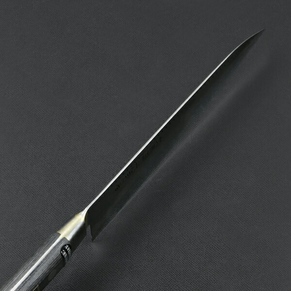 楽天市場】武蔵国光月作 牛刀 両刃 180mm全鋼 真鍮ロウ付け共口金付き