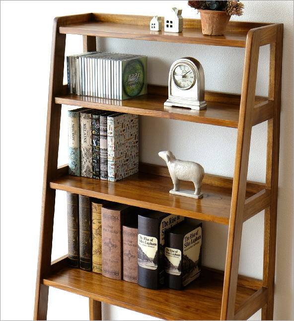 楽天市場】本棚 無垢材 天然木 飾り棚 木製 本収納 書棚 見せる収納