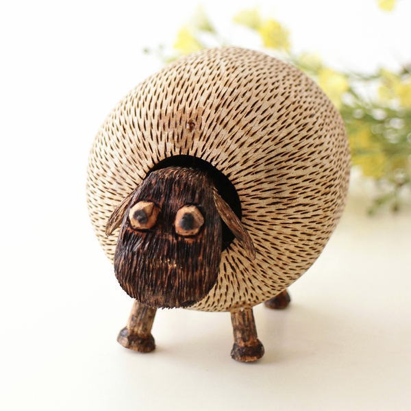 楽天市場】羊 置物 オブジェ 首振り ゆらゆら 木彫り ひつじ 置き物