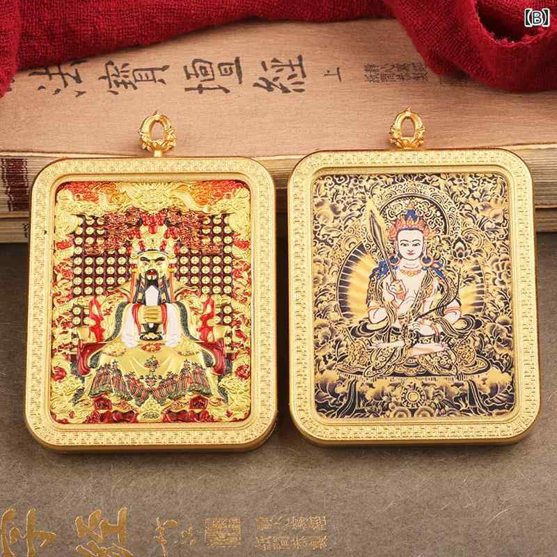 楽天市場】ネックレス ペンダント 両面 タンカ 手描き 12星座 守護神