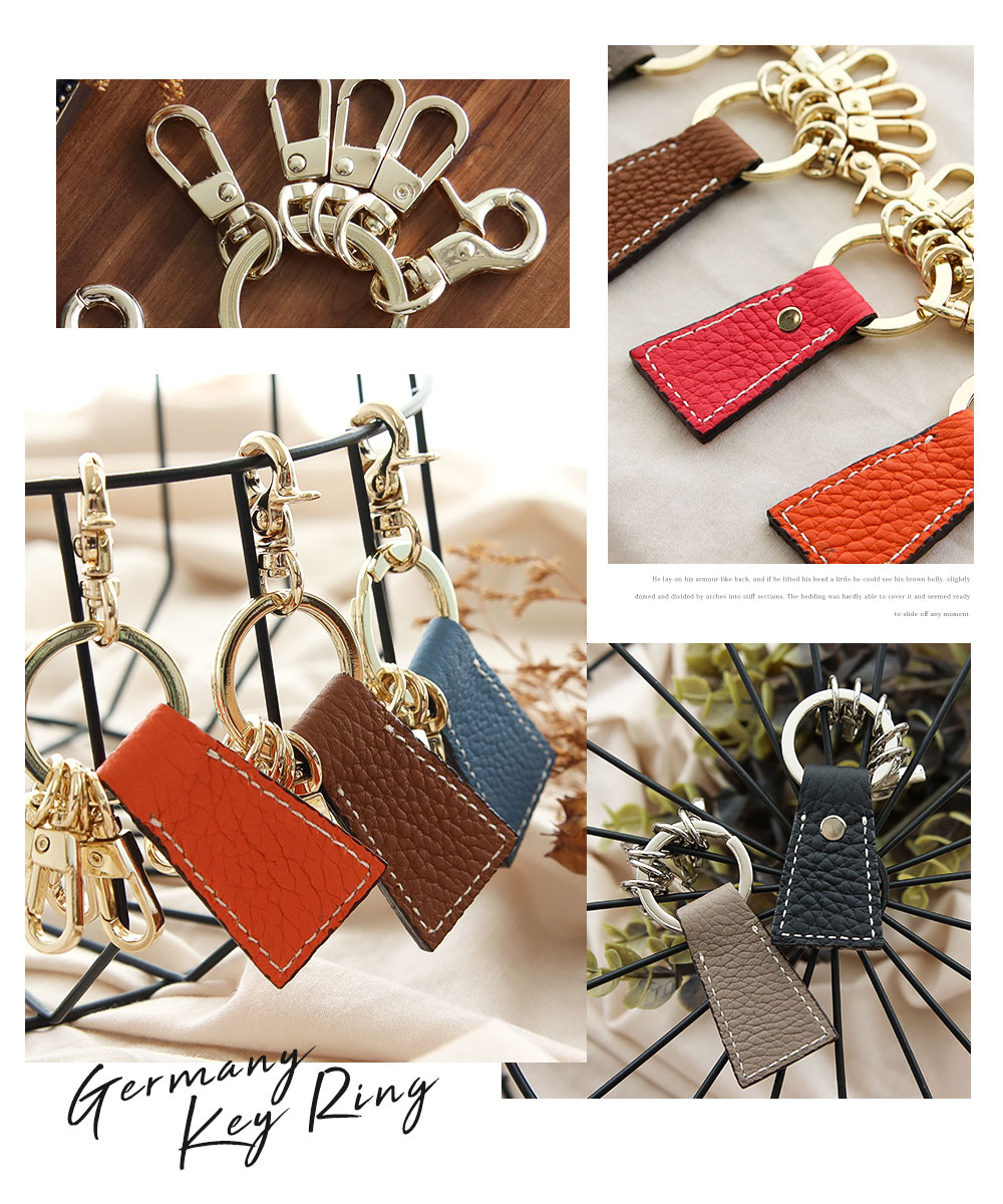 楽天市場】キーホルダー 革 ストラップ型 キーリング レザー 本革 革