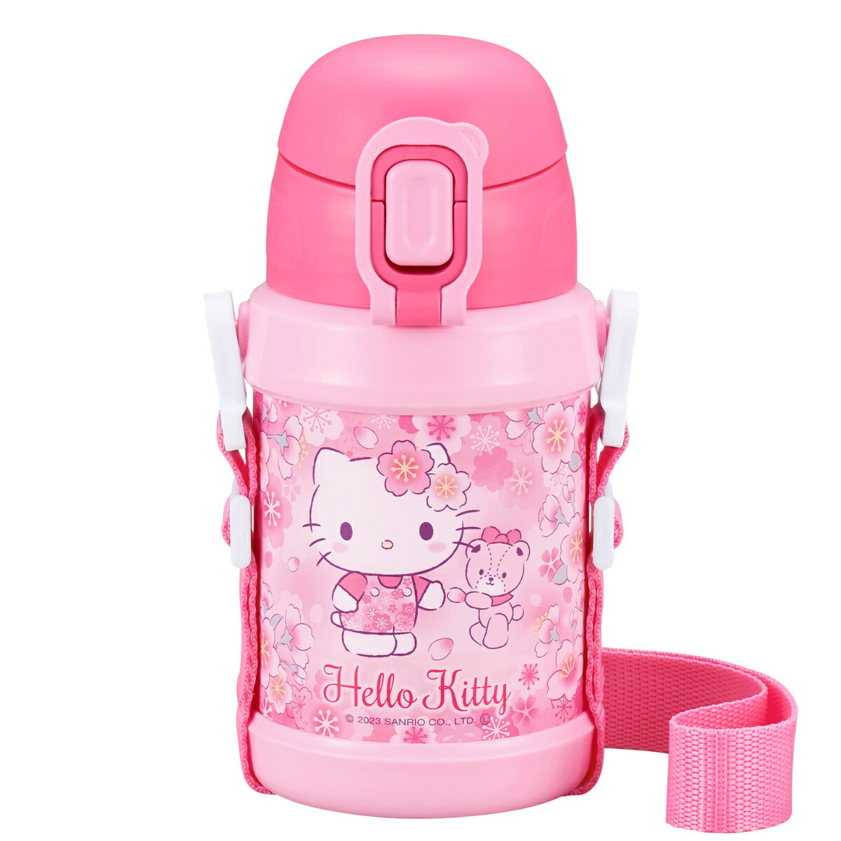 楽天市場】水筒 450ml ストロー付ステンレスボトル ハローキティさくら