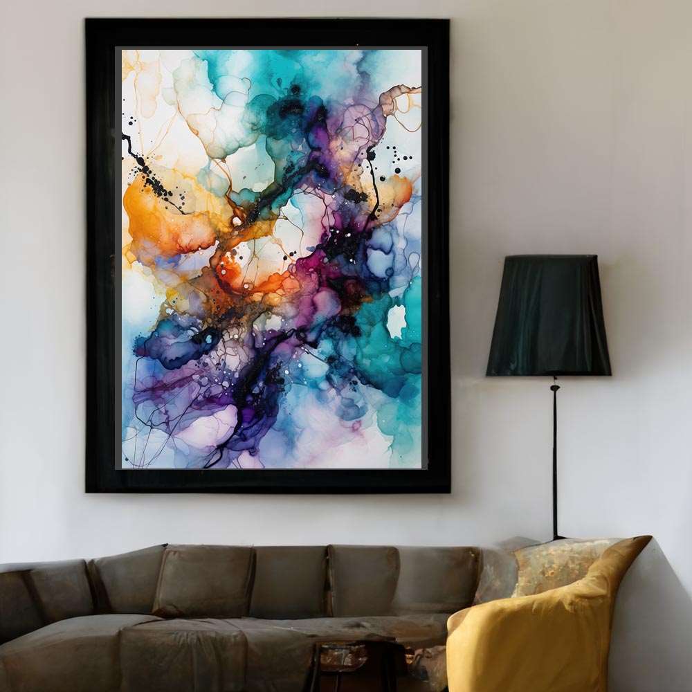 楽天市場】大理石 カラフル 石 レインボー カラフル 水彩画 画