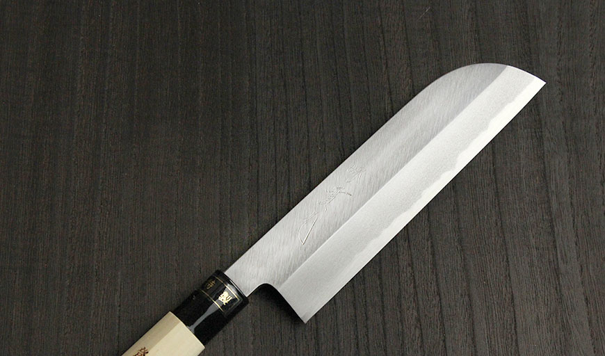 楽天市場】日本鋼（特製） 鎌薄刃 240mm 實光包丁(堺包丁) 堺 名入れ