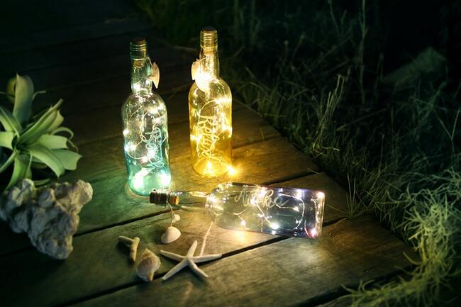 楽天市場】LEDライト内蔵でボトルが光る！ビーチスタイルな