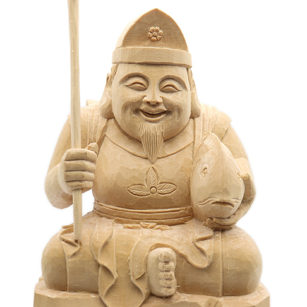 楽天市場】仏像 大黒天・恵比須天（恵比寿天） 総高30cm 桧木 七福神