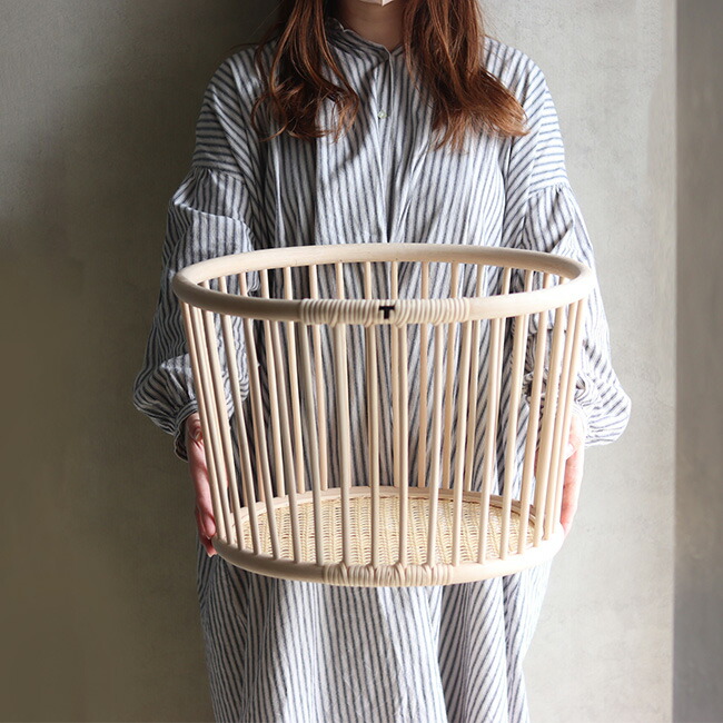 楽天市場】【特典あり】ツルヤ商店 籐バスケット maru L[籐 ラタン