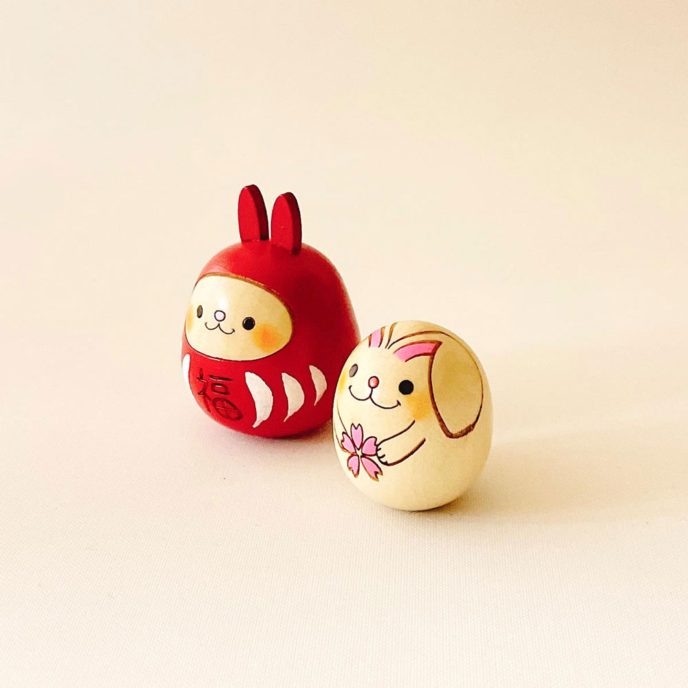 楽天市場】だるま 福うさぎダルマと豆セット 干支 福だるま ダルマ