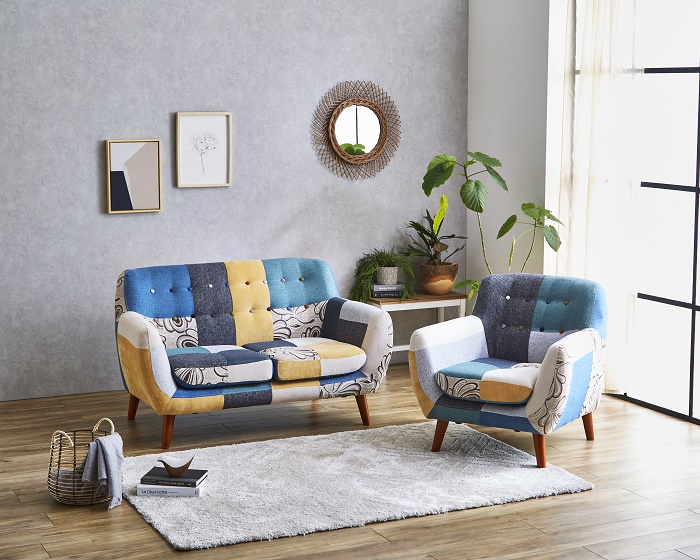 楽天市場】【1人掛け】パッチワーク ソファ ソファー パッチワーク