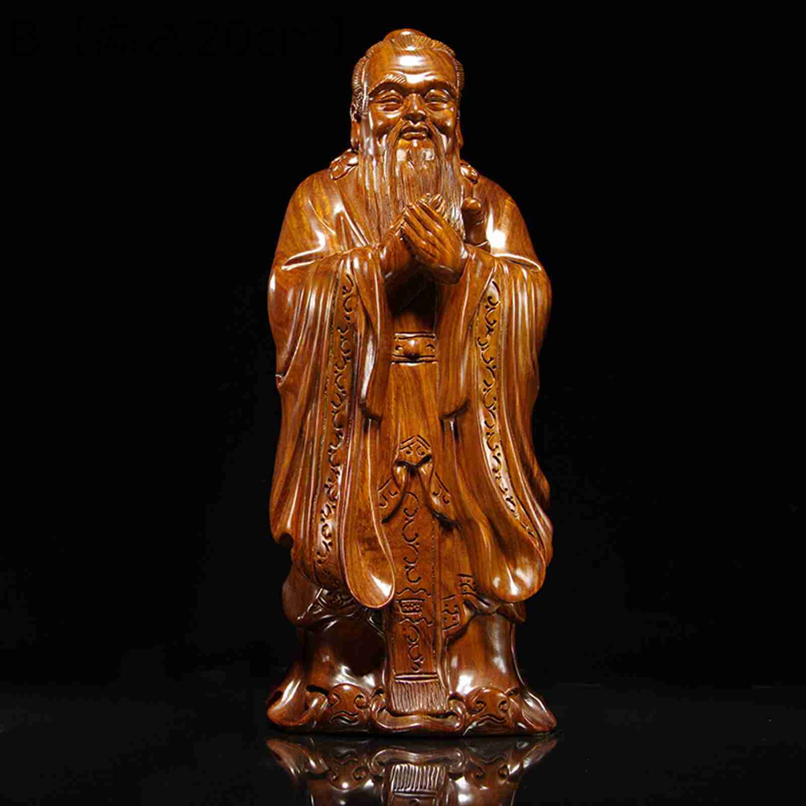 楽天市場】孔子の飾り 装飾 花梨木 中国風水 木彫り コンジ テーブル像
