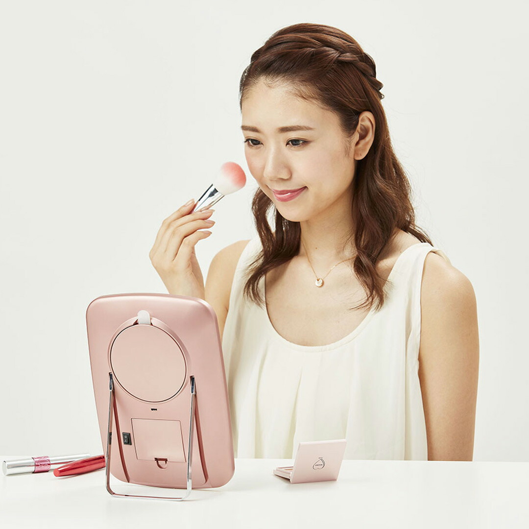 楽天市場】【KEYUCA公式店】ケユカ 拡大鏡付 LED スタンドミラー[鏡