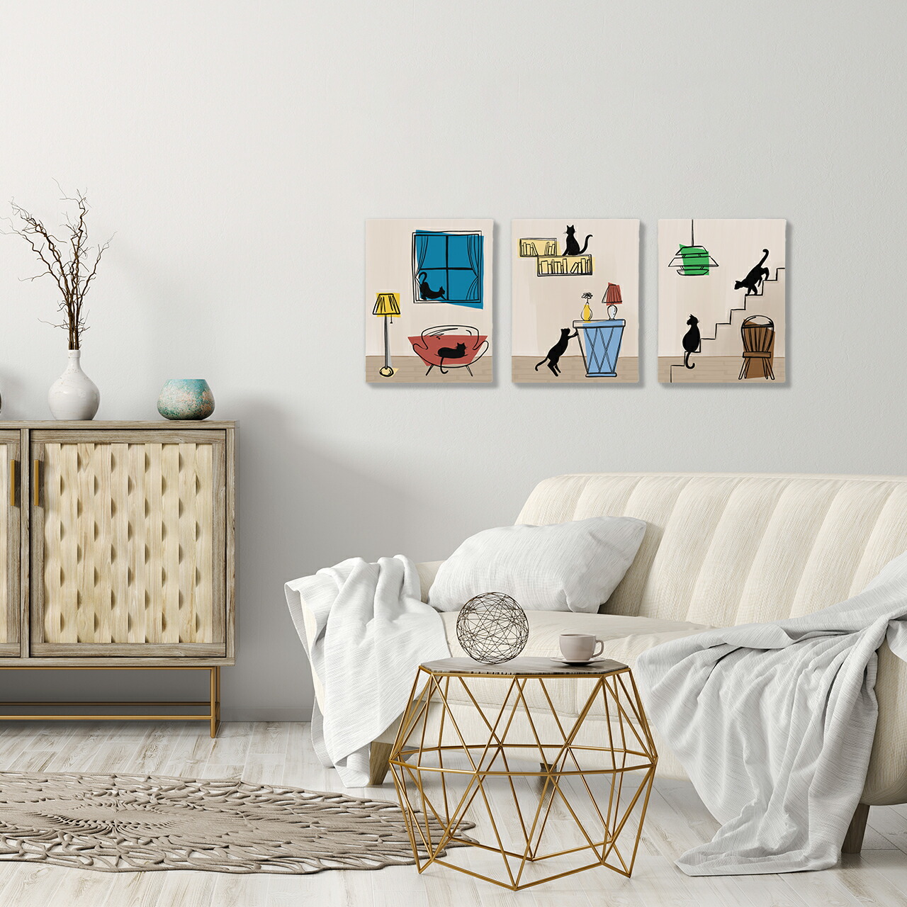 楽天市場】シンプル 大人モダン アートパネル / 選べる デザインF3 3枚