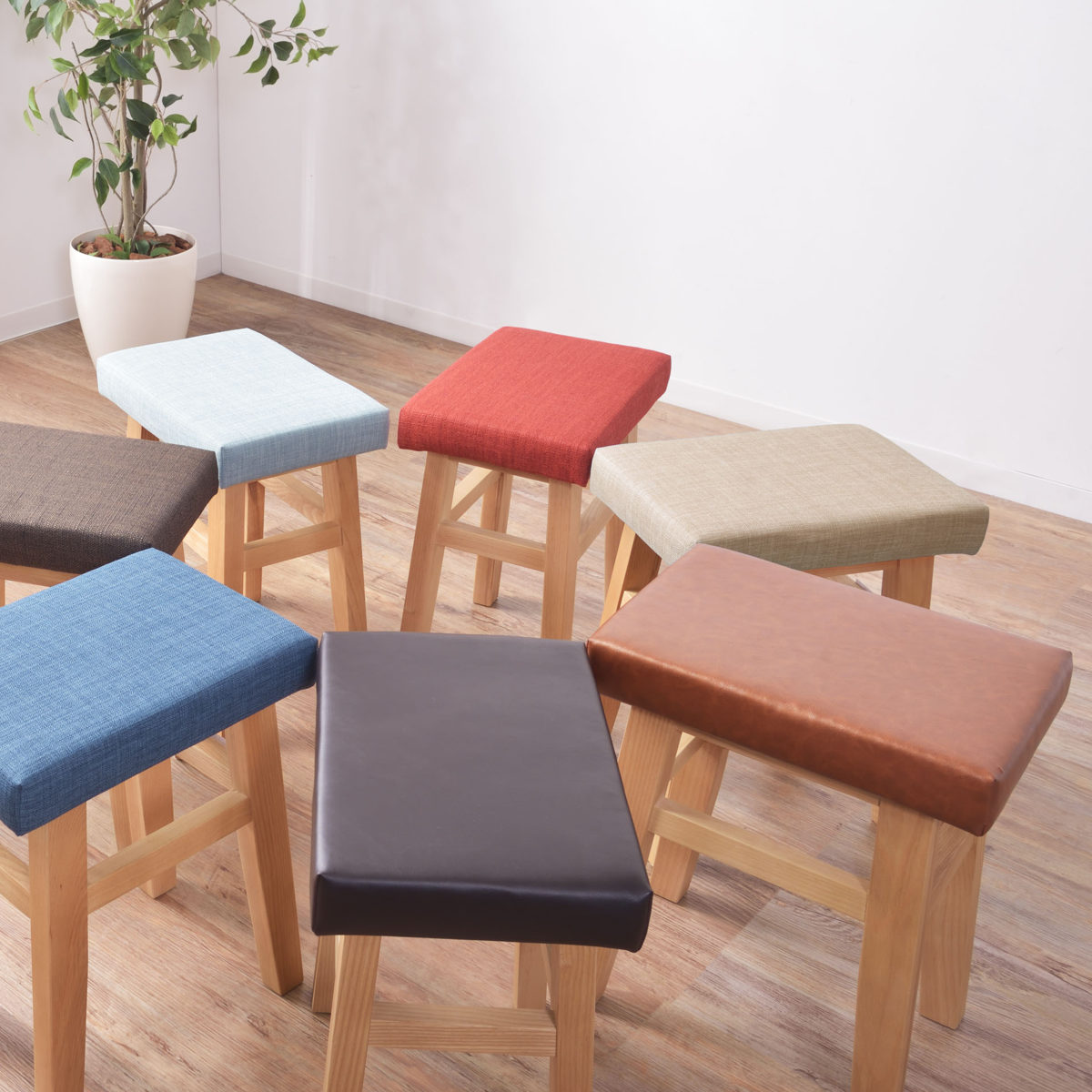 楽天市場】スツール 高さ45cm バンビスツール （ キャメル ダーク