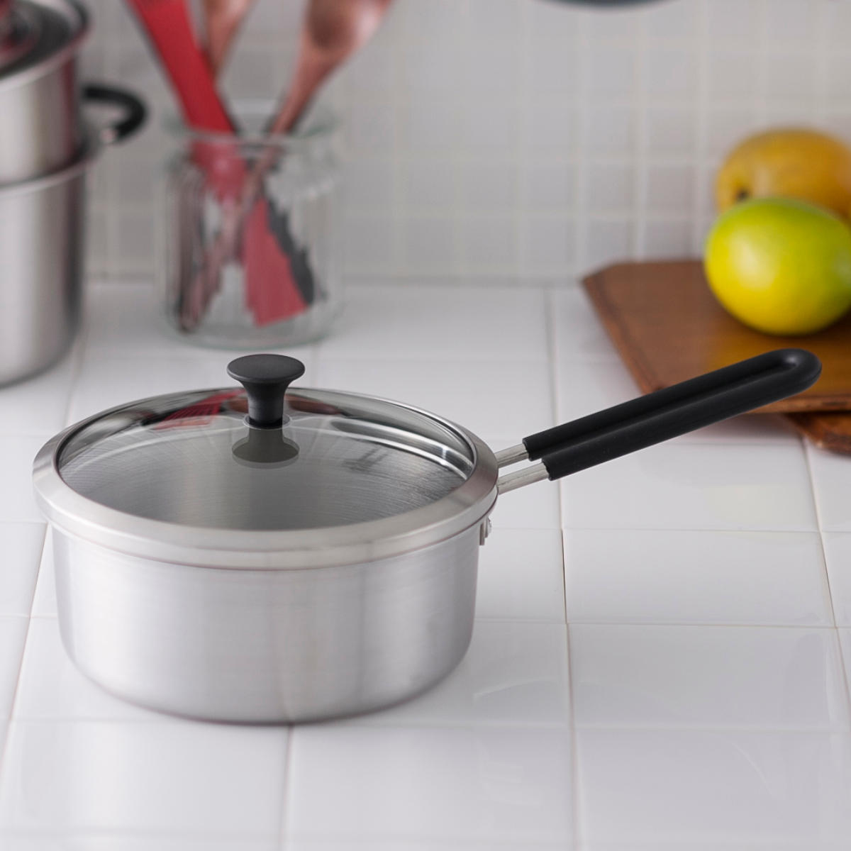 楽天市場】片手鍋 15cm IH対応 ガラス蓋付き O.E.C. minima 脇雅世